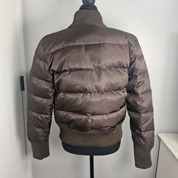 Old Navy Vintage Y2K Frost Free Down Short Brown Puffer Jacket - Size Medium - Picture 3 of 8